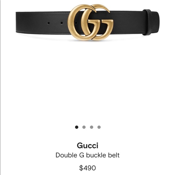 Gucci 44516 Ap0t Black Leather Belt 